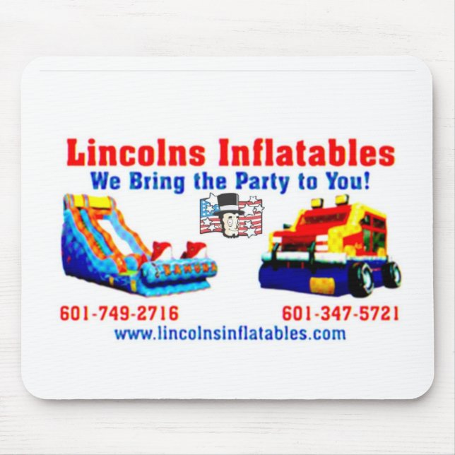 Mousepad Cartão de visita 2.jpg dos inflatables de Lincolns (Frente)