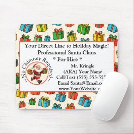 Mousepad Cartão de Visita do Papai Noel Magia de Natal