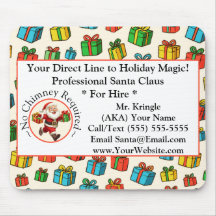 Cartão de Visita do Papai Noel Magia de Natal