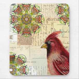 Mousepad Cartas antigas colididas e cartões postais com p