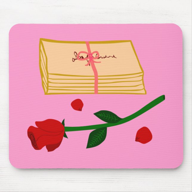 Mousepad Cartas de Amor Românticas (Frente)