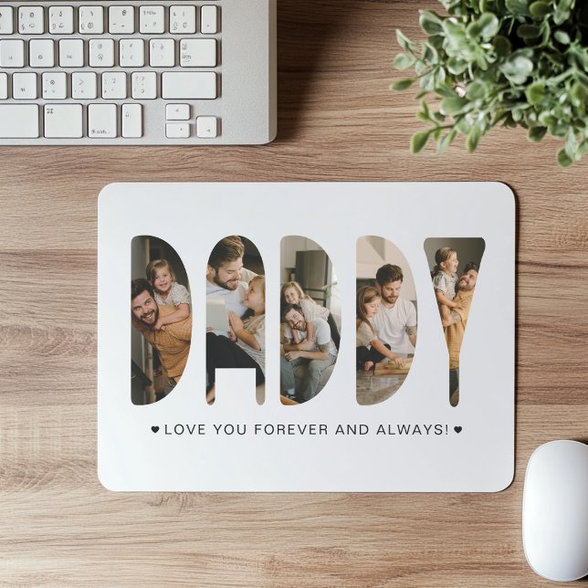 Mousepad Cartas de Foto do PAPAI Dia dos Pais   (Criador carregado)