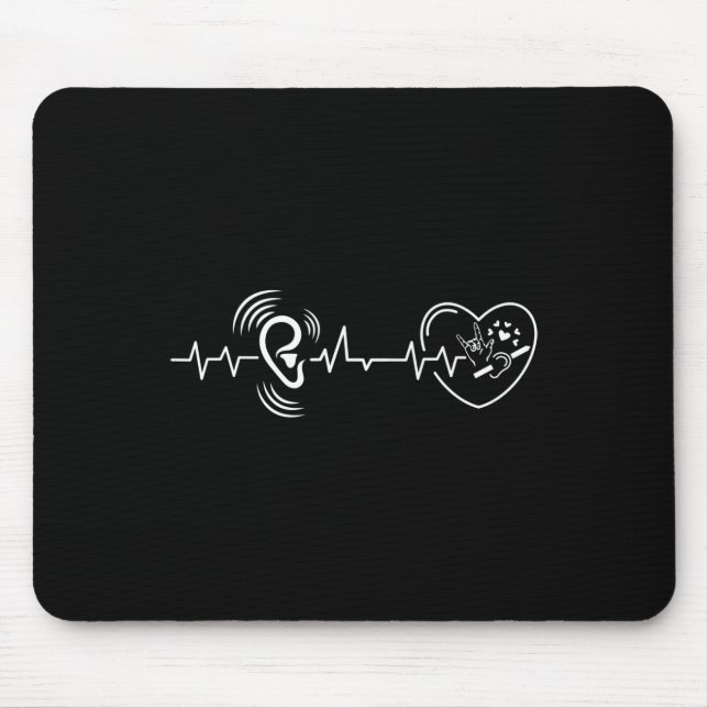 Mousepad Cartaz auricular, linguagem auditiva perda de audi (Frente)