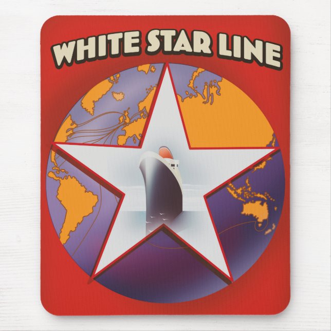 Mousepad Cartaz comercial do cruzeiro da White Star line. (Frente)