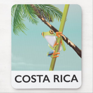 Mousepad Cartaz de férias do sapo-árvore da Costa Rica