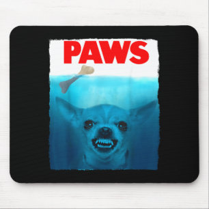Mousepad cartaz de filme fofo de patas de cachorro Chihuahu