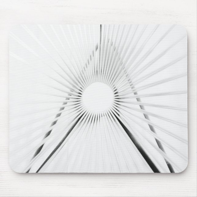 Mousepad Cartaz de Geometria de Túnel de Luz Abstrata (Frente)