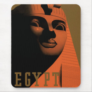 Mousepad Cartaz de Viagem Antigo com Esfinge, Egito, África