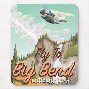 Mousepad cartaz de viagem antigo do parque nacional big ben