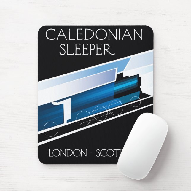 Mousepad Cartaz de viagem Caledonian Sleeper Londres Escóci (Com mouse)