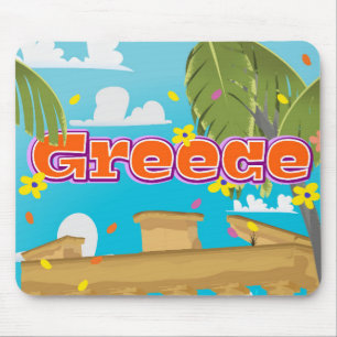 Mousepad Cartaz de viagem da Grécia.