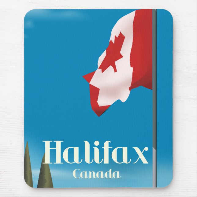 Mousepad Cartaz de viagem Halifax Canadá (Frente)
