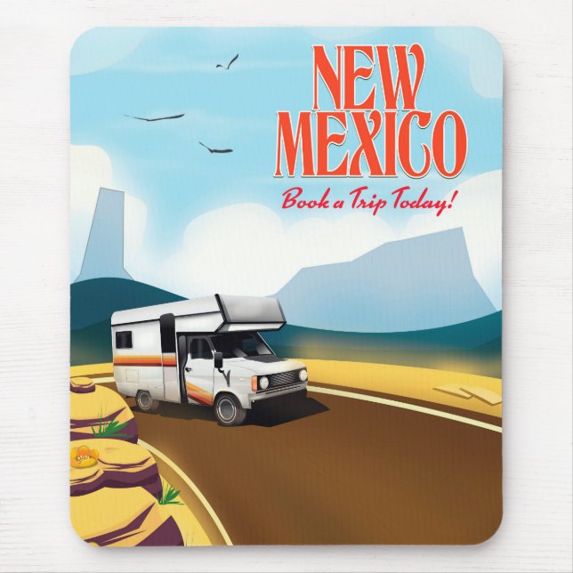 Mousepad cartaz de viagem Novo México (Frente)