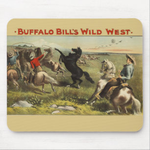 Mousepad Cartaz do Cavaleiro do Oeste Selvagem de Buffalo B