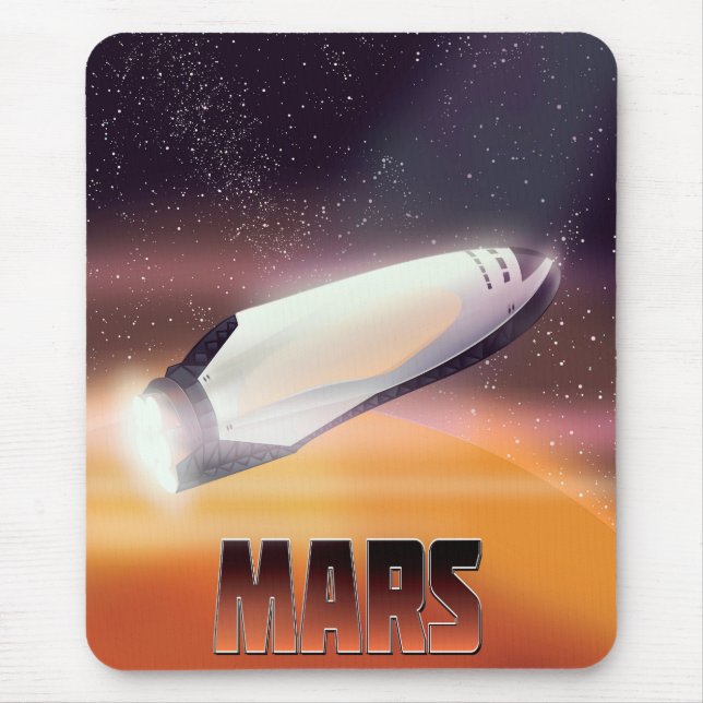 Mousepad Cartaz do Espaço de Marte (Frente)