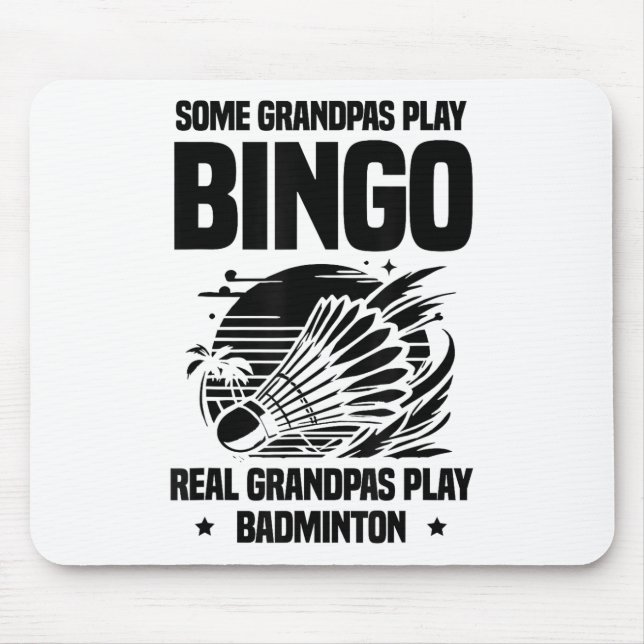 Mousepad Cartaz Do Jogador De Badminton Do Shuttle Ecg (Frente)
