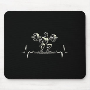 Mousepad Cartaz Ecg Bodybuilder Peso Elevador