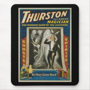 Mousepad Cartaz Mágico Antigo, Thurston, O Grande Mágico
