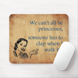 Mousepad Cartaz retrô vintage das princesas da SlipperyJoe'