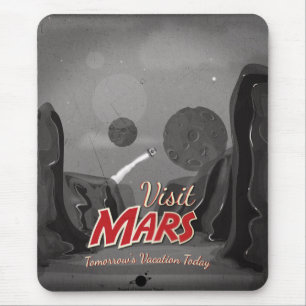Mousepad Cartaz Vintage Visite Marte