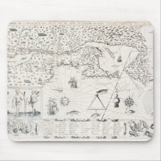 Mousepad Carte Française Canada (Québec) par Champlain 1612