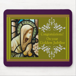 Mousepad "Cartões católicos & presentes do jubileu dourad