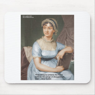 Mousepad Cartões de Citação e Presentes Jane Austen Love Fi