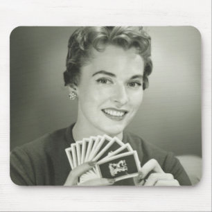 Mousepad Cartões de jogo da mulher