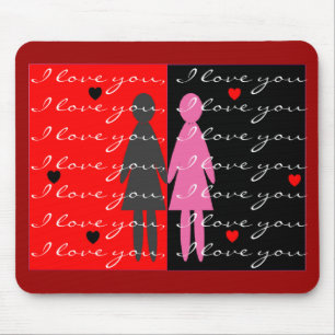 Mousepad Cartões de Namorados e presentes lésbicos