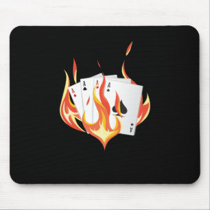 Mousepad Cartões De Poker Ace Flame Casino Jogador De Jogo