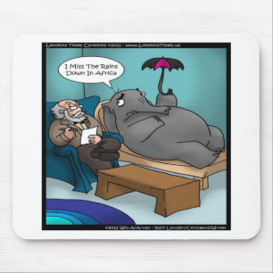Mousepad Cartões de Terapia de Elefante Engraçado Camisetas