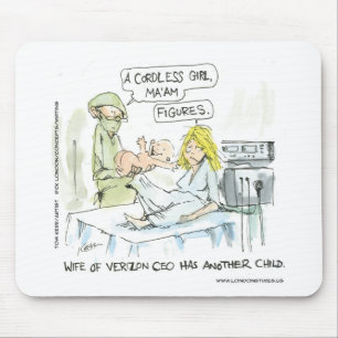 Mousepad Cartões Engraçados sem Fio para Bebês Camisetas Ca