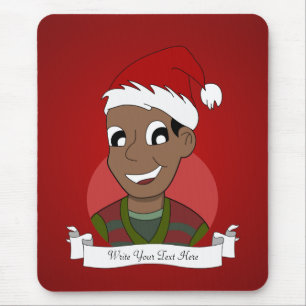 Mousepad Cartografia de cara de Natal