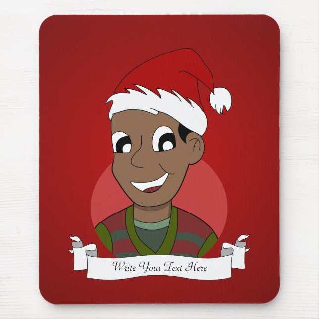 Mousepad Cartografia de cara de Natal (Frente)