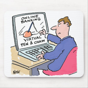 Mousepad Cartografia de Clientes do Banco Funny de Humor Ba