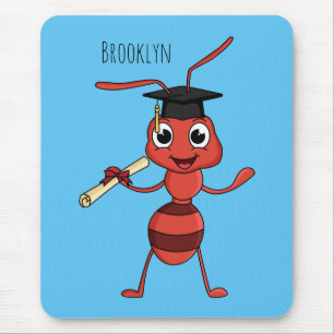 Mousepad Cartografia de formiga vermelha e bonita