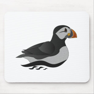 Mousepad Cartografia de Nadação de Puffin no Atlântico Ador