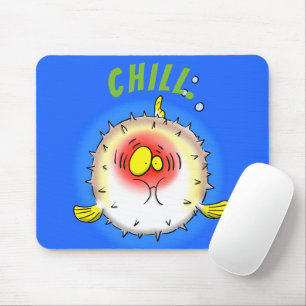 Mousepad Cartografia de peixe-porco-espinho-espinho