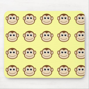Mousepad Cartografia do rosto macaco