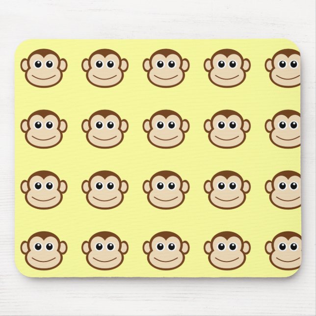 Mousepad Cartografia do rosto macaco (Frente)