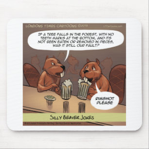 Mousepad Cartografia engraçada do Piadas do Beaver