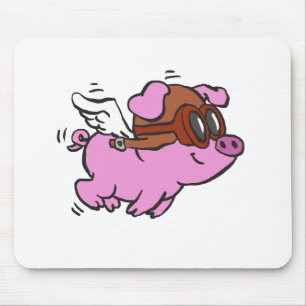 Mousepad Cartografia voadora de porco rosa escolher cor d