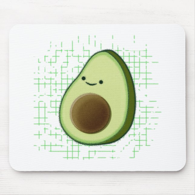 Mousepad Cartoon Bonito Avocado Em Fundo Distante (Frente)