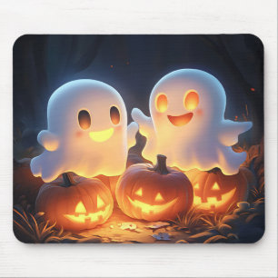 Mousepad Cartoon Bonito de Halloween Fantasmas Brilhantes