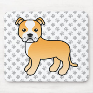 Mousepad Cartoon Cachorro E Patas De Escada Branca