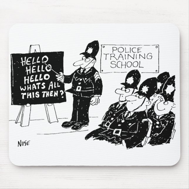 Mousepad Cartoon da Escola de Treinamento Policial (Frente)