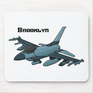 Mousepad Cartoon de avião de combate militar