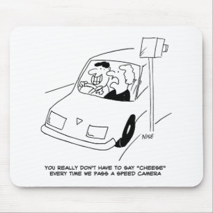 Mousepad Cartoon De Câmera De Velocidade Engraçada Mostra O