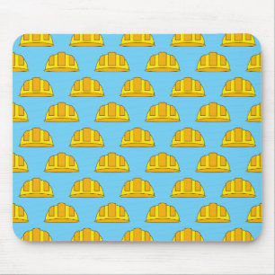 Mousepad Cartoon de chapéu de Duro amarelo