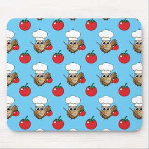 Mousepad Cartoon de Coruja Cozinhar